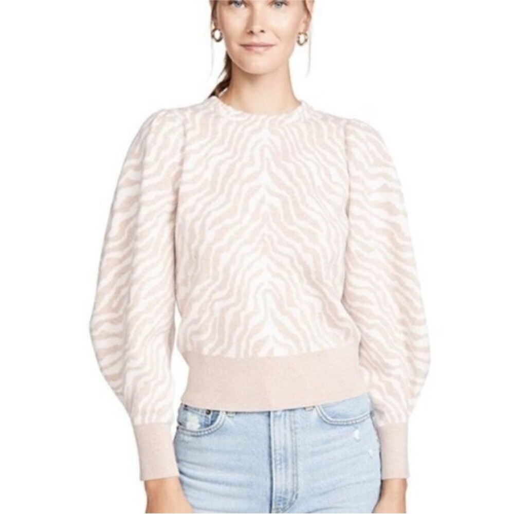 Ulla Johnson Cream Zebra Pattern Sweater